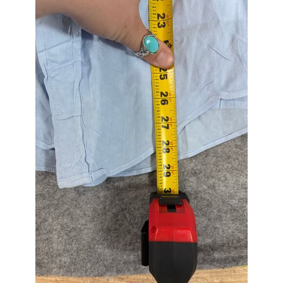 VINTAGE 50s Sanforized Dress Shirt Mens Size 14.5 Blue Button Down Business 60s - Picture 3 of 7